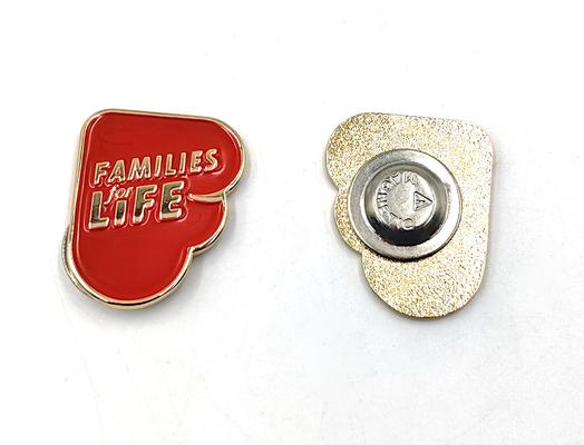 شراء Shiny Gold Red Soft Enamel Badge with Magnetic Clasp for Custom Emblem/Lapel Pin Collection Available in 1 Inch Size التصنيع عبر الإنترنت