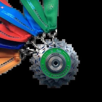 مزيج 5 معدات ركوب الدراجات بطاقة ميدالية سباق مخصصة مطبوعة